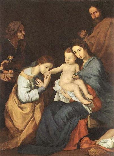 Jusepe de Ribera The Holy Family with St Catherine oil painting image
